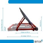 Bituxx Kipphebebühne Mobile Werkstatt Hebebühne Wagenheber Kurzhub PKW Lift bis 2000 kg 2T Rot