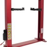 Für 1/14 1/10 1/8 1/6 RC Auto Zwei-Säulen-Hebebühne Garage Szenen Automatische Hebebühne Dual Motor Gantry Serie RC Zubehör(Red)