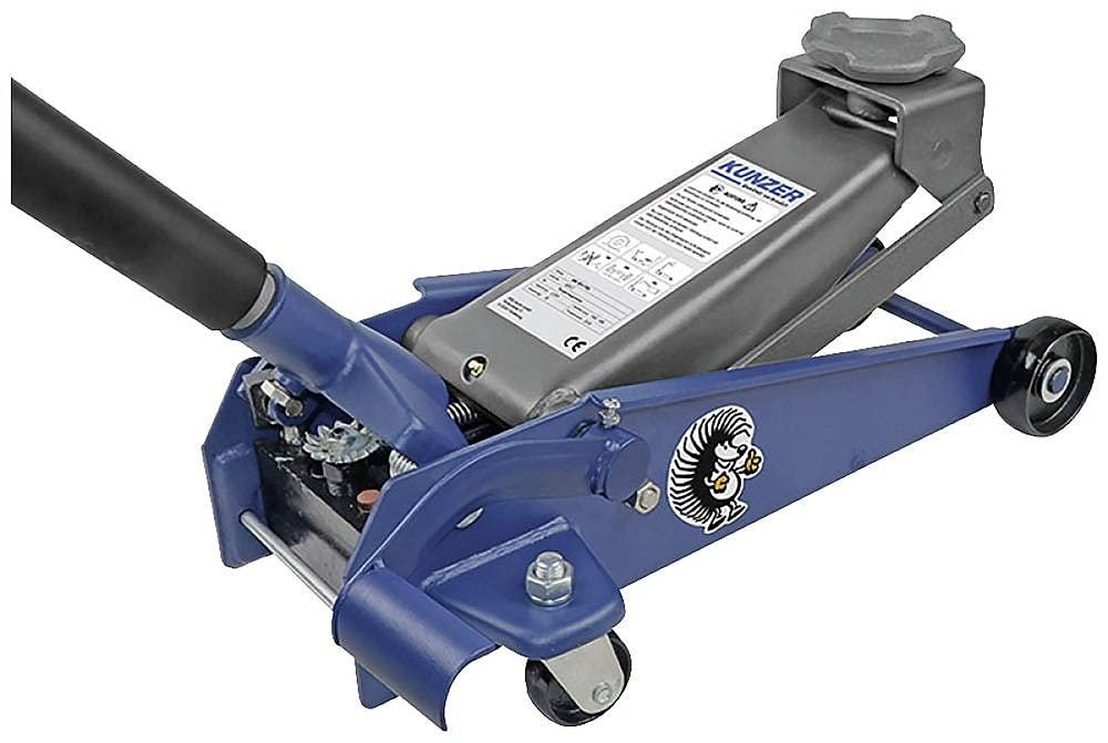 KUNZER WK 1011 FSH Hydraulischer Rangierwagenheber mit Fußschnellhub – 2250 kg Tragkraft - mit Stahlrädern