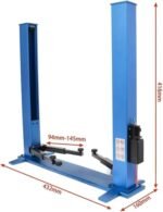Für 1/14 1/10 1/8 1/6 RC Auto Zwei-Säulen-Hebebühne Garage Szenen Automatische Hebebühne Dual Motor Gantry Serie RC Zubehör(Red)