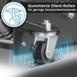 STAHLWERK Hydraulischer Wagenheber mit 3 t Tragkraft - extra flach, 73-500 mm Hubbereich, gummierte Rollen, Doppelhubkolben, Hydraulik- und Rangierwagenheber, inkl. 2er Set Unterstellbock (WHB-73 ST)