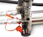 BITUXX 2 Stück hydraulik 2,7T Auto PKW KFZ Auffahrrampen Set mit Wagenheber hydraulisch Höhenverstellbar Wartungsrampe Hebebühne Rampe Auffahrrampe Auffahrbock Rot