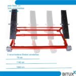 Bituxx Kipphebebühne Mobile Werkstatt Hebebühne Wagenheber Kurzhub PKW Lift bis 2000 kg 2T Rot