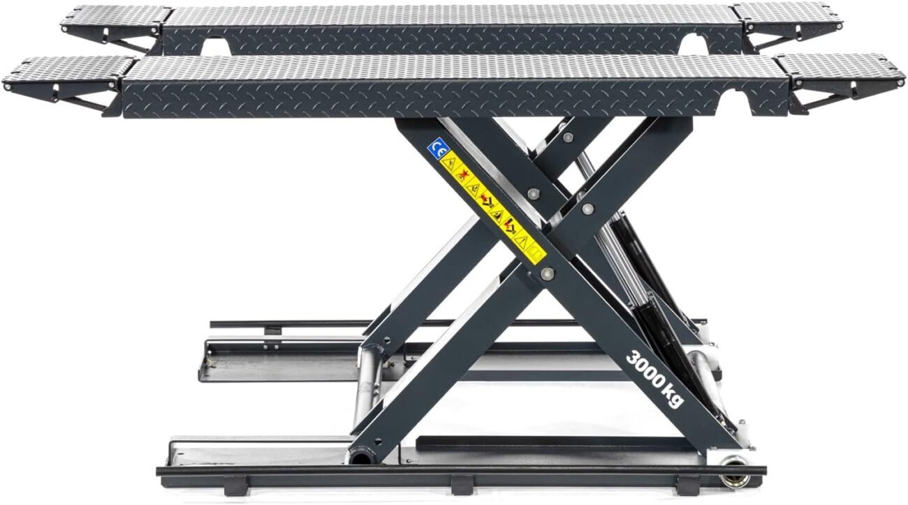 ATH Flex Lift 30 Mobile Kurzhub Scheren Hebebühne Reifendienst Autoaufbereitung 3t Car Detailing ohne Druckluf 3000kg