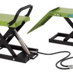 TRUTZHOLM Auffahrrampe hydraulisch höhenverstellbar Tragkraft 1360 kg Breite je Hebeplattform 34 cm doppelte Hebebühne Wagenheber Car Lift Scherenheber Montagerampe KFZ Rampe Auffahrbock schwarz/grün