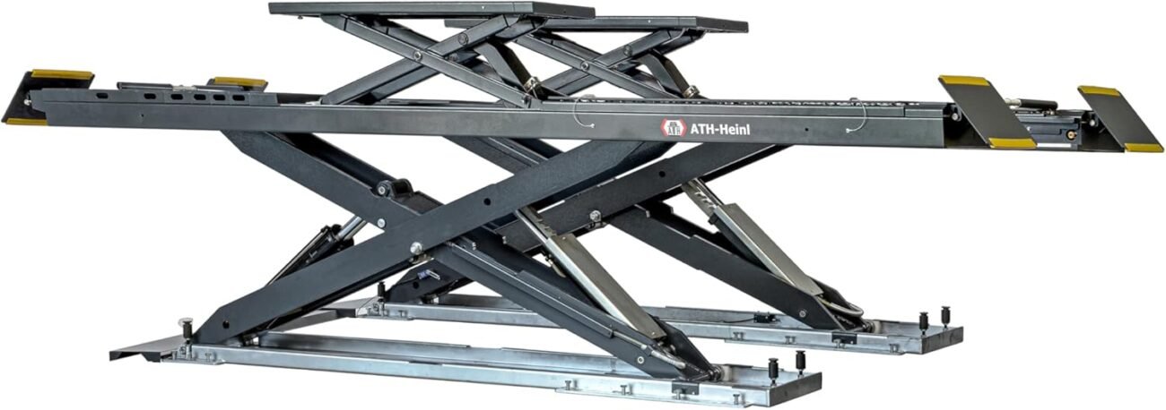 ATH Cross Lift 35 UGA Auffahr Scherenhebebühne,3,5t KFZ Hebebühne 3500kg mit Radfreiheber mit Achsmess Kit Unterflur