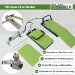 TRUTZHOLM Auffahrrampe hydraulisch höhenverstellbar Tragkraft 1360 kg Breite je Hebeplattform 34 cm doppelte Hebebühne Wagenheber Car Lift Scherenheber Montagerampe KFZ Rampe Auffahrbock schwarz/grün