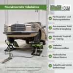 TRUTZHOLM Auffahrrampe hydraulisch höhenverstellbar Tragkraft 1360 kg Breite je Hebeplattform 34 cm doppelte Hebebühne Wagenheber Car Lift Scherenheber Montagerampe KFZ Rampe Auffahrbock schwarz/grün