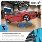 BITUXX Kipphebebühne 3T Mobile Werkstatt Hebebühne Wagenheber Kurzhub PKW Lift bis 3000 kg