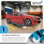 BITUXX Kipphebebühne 3T Mobile Werkstatt Hebebühne Wagenheber Kurzhub PKW Lift bis 3000 kg