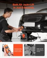 VEVOR Air tragbare Autohebebühnen 2 STK. 5 t, max. Hubhöhe 32 cm, pneumatische Rampenheber mit Luftfederung & Radkeile & Verlängerungsrampen & erhöhte Säulen, für Limousinen SUVs Pickups