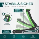 CargoVA Wagenheber Hydraulisch 3T - TÜV Zertifiziert 75-505 mm Hubhöhe, Wagenheber SUV inkl Gummiauflage, Profi Rangierwagenheber Hydraulischer perfekt für die Heimwerkstatt