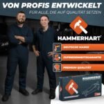 HAMMERHART - Hydraulischer Wagenheber 3T | TÜV geprüfter Rangierwagenheber mit 75-505mm Hubhöhe | Premium Wagenheber flach mit 360° Rollen & Doppelkolben | Jack [Testsieger] mit Gummiauflage & T-Griff