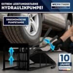 hydraulische Auffahrrampe PKW - [2er Set] Auffahrrampen mit Sicherheits-/ Überdruckventil [