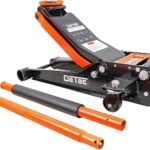 hydraulischer Wagenheber 3t - orange | Rangier-Autoheber flach 3 Tonnen | Doppelkolbenantrieb (Einschubtiefe 75 mm, maximale Höhe 500 mm, Tragkraft 3000 kg, Pumpstange Länge: 1150 mm)