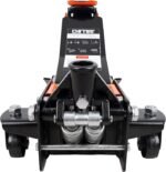 hydraulischer Wagenheber 3t - orange | Rangier-Autoheber flach 3 Tonnen | Doppelkolbenantrieb (Einschubtiefe 75 mm, maximale Höhe 500 mm, Tragkraft 3000 kg, Pumpstange Länge: 1150 mm)
