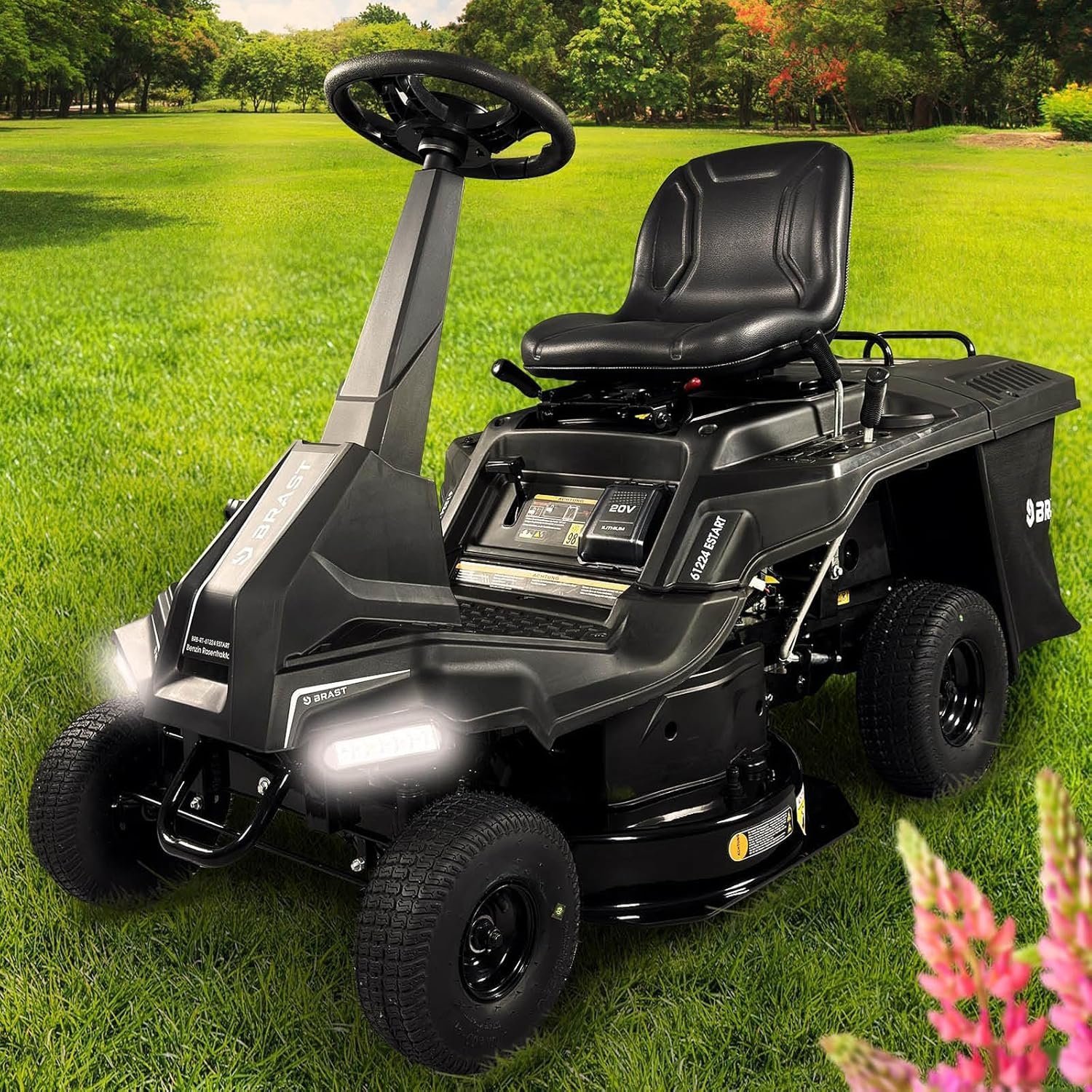 81Sn5D0GXQL._AC_SL1500.jpg BRAST Benzin-Rasentraktor TÜV-geprüft mit 7 PS und 61 cm Schnittbreite – Bild 1