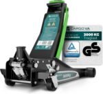 CargoVA Wagenheber Hydraulisch 3T - TÜV Zertifiziert 75-505 mm Hubhöhe, Wagenheber SUV inkl Gummiauflage, Profi Rangierwagenheber Hydraulischer perfekt für die Heimwerkstatt