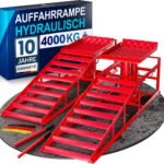 hydraulische Auffahrrampe PKW - [2er Set] Auffahrrampen mit Sicherheits-/ Überdruckventil [